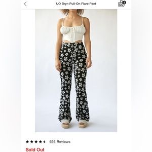 Urban Outfitters Bryn Floral Flare Pants